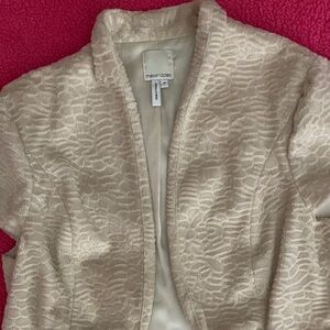 Max & Cleo Textured Cream Blazer